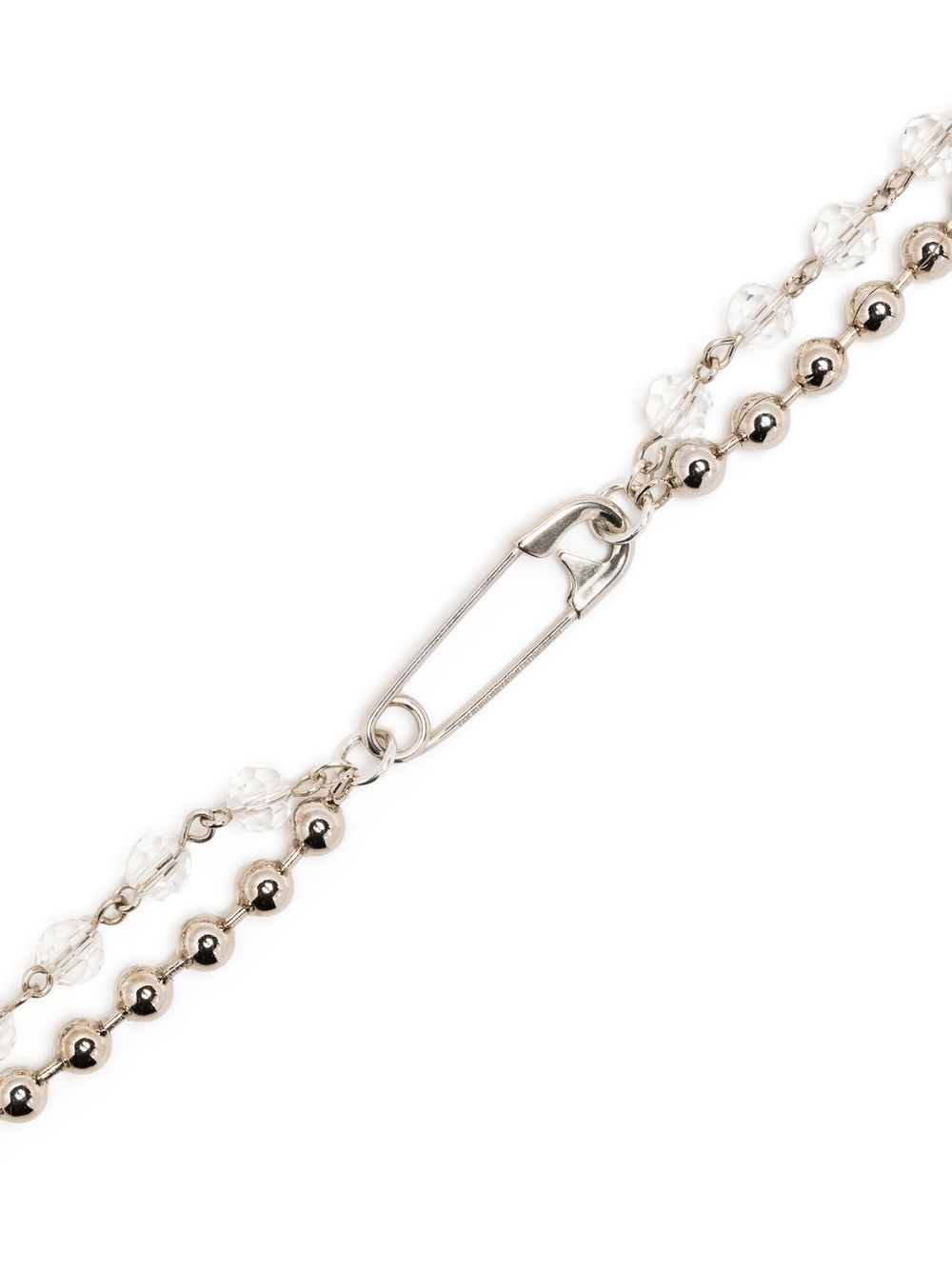 Shop Takahiromiyashita The Soloist Bead-embellished Ball Chain Necklace In Silver