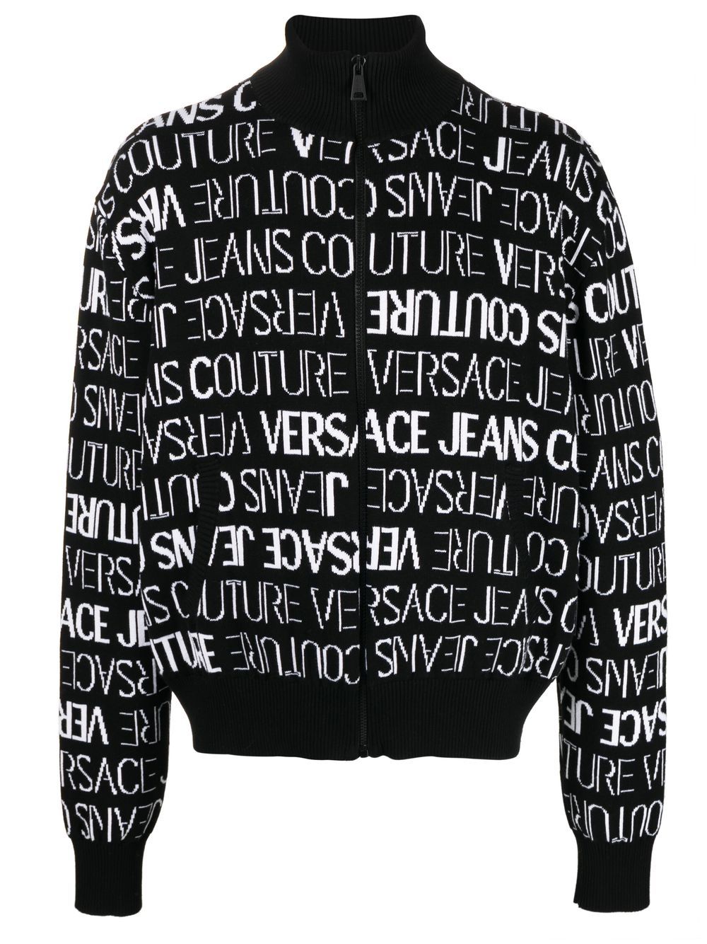 

Versace Jeans Couture logo-print funnel neck jumper - Black