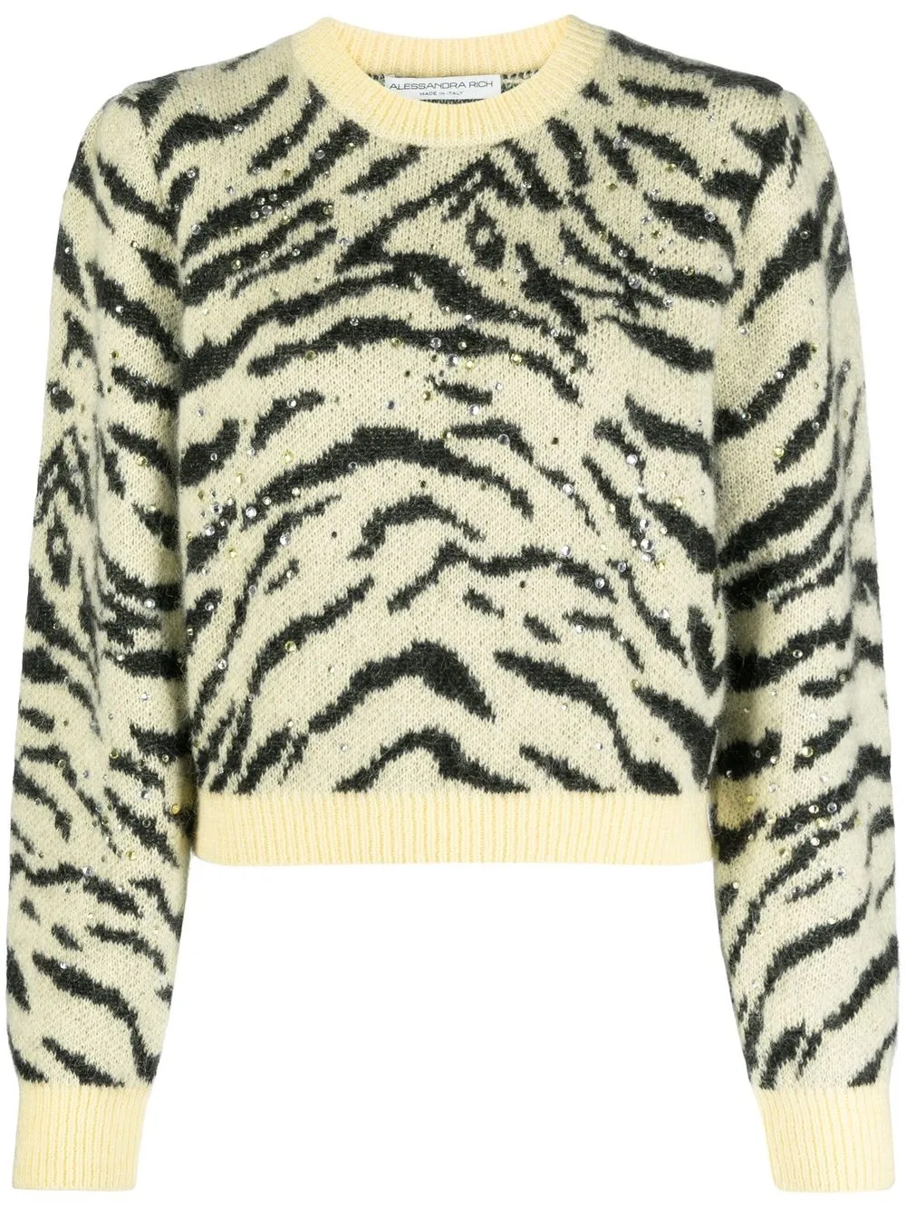 

Alessandra Rich zebra-print knit jumper - Neutrals