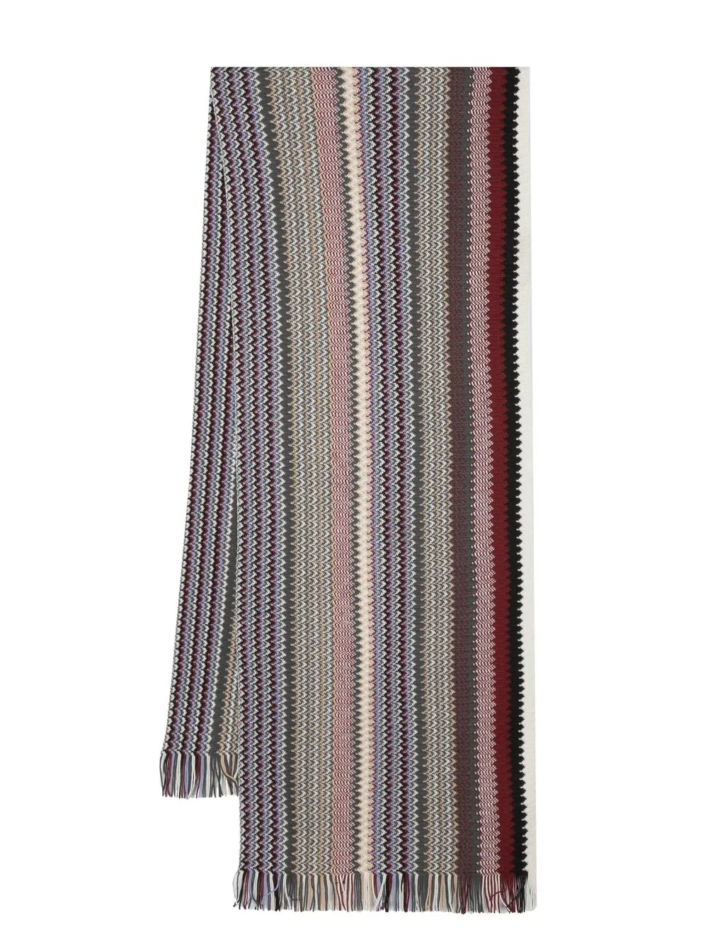 

Missoni zigzag-woven wool-blend scarf - Red
