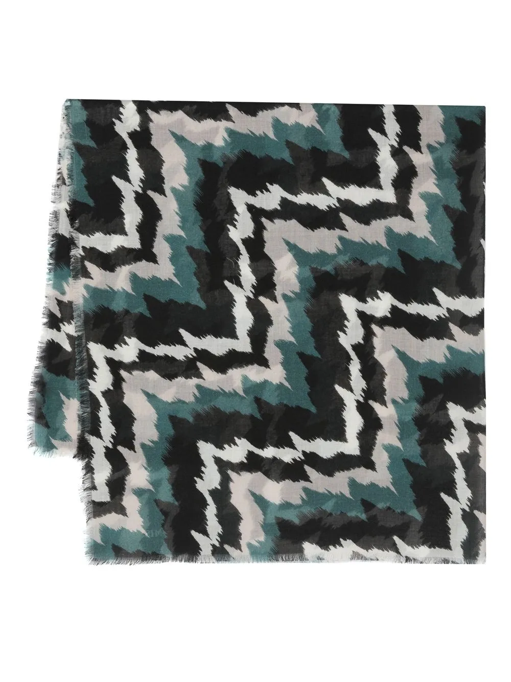 

Missoni mascada con estampado gráfico y bordes deshilachados - Negro