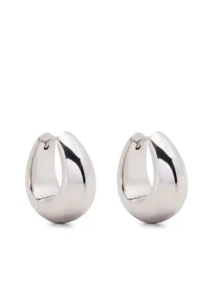 WERKSTATT:MÜNCHEN Hoop Studs Skull Earrings | Silver | FARFETCH NO