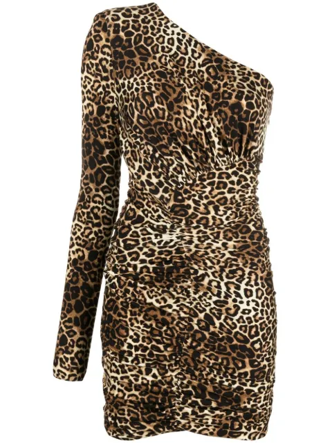 Alexandre Vauthier one-shoulder leopard-print minidress