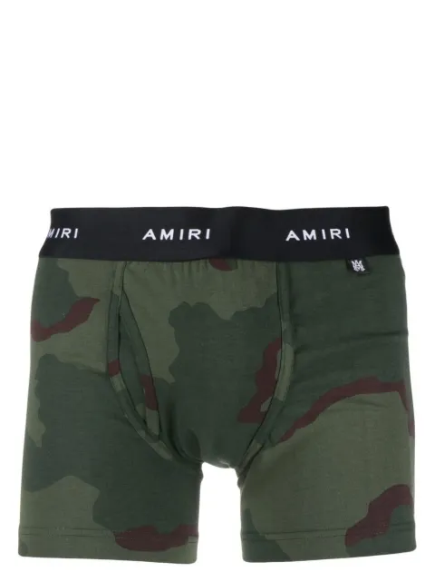 AMIRI logo-waistband camouflage boxers