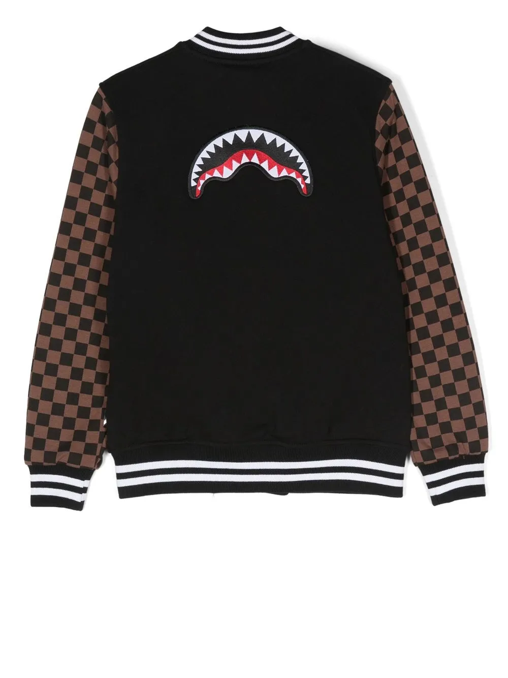 Sprayground Kid shark-print Checked Bomber Jacket - Farfetch