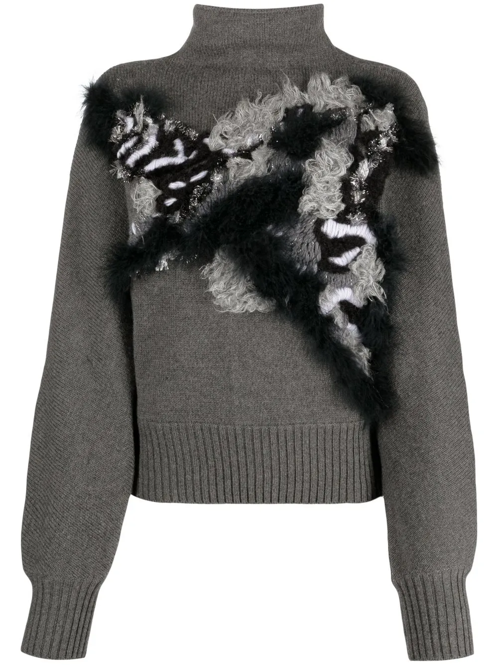 

Alberta Ferretti appliqué detail jumper - Grey