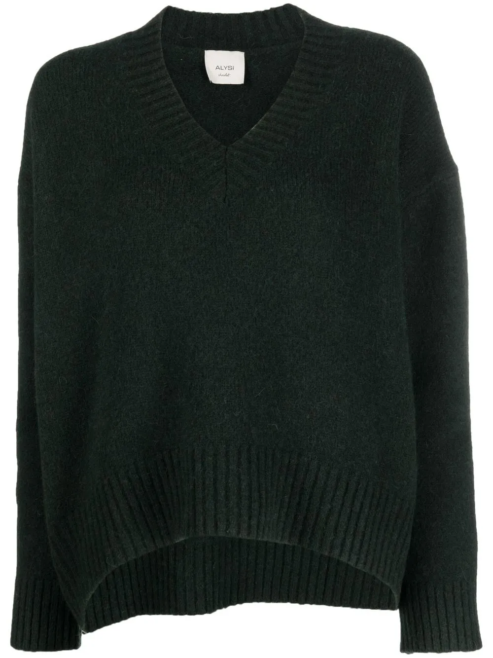 

Alysi V-neck knit jumper - Green