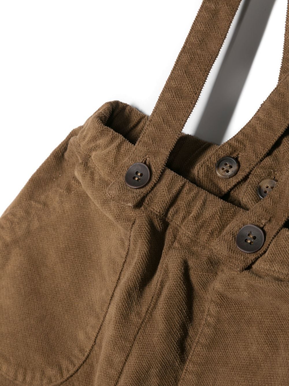 Shop Zhoe & Tobiah Cross-strap Dungaree Trousers In Brown