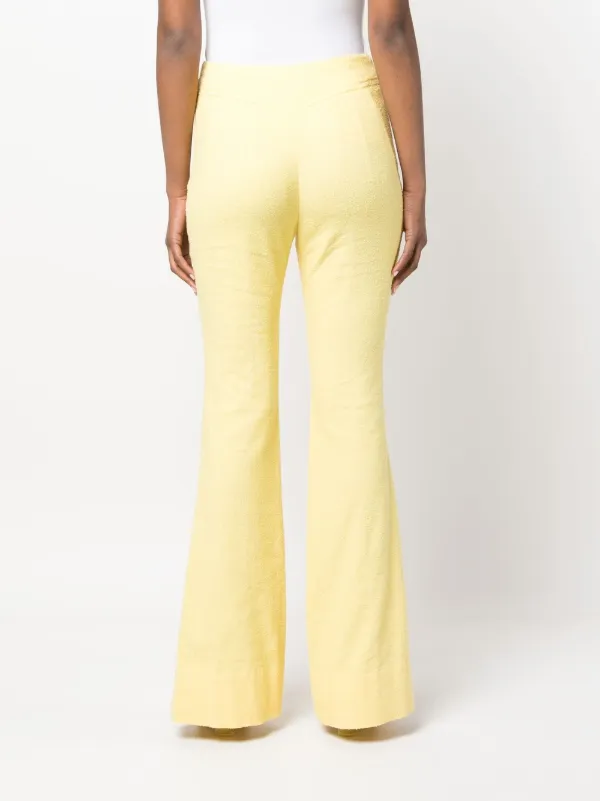 PATOU フレアパンツ Patou ジップディテール フレアパンツ | イエロー | FARFETCH JP