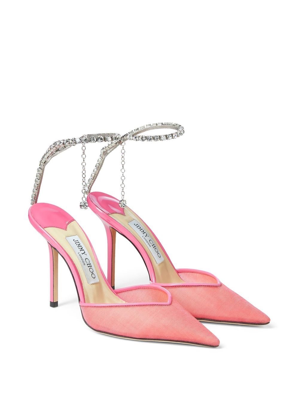 Jimmy Choo Saeda 100mm crystal-embellished Pumps - Farfetch