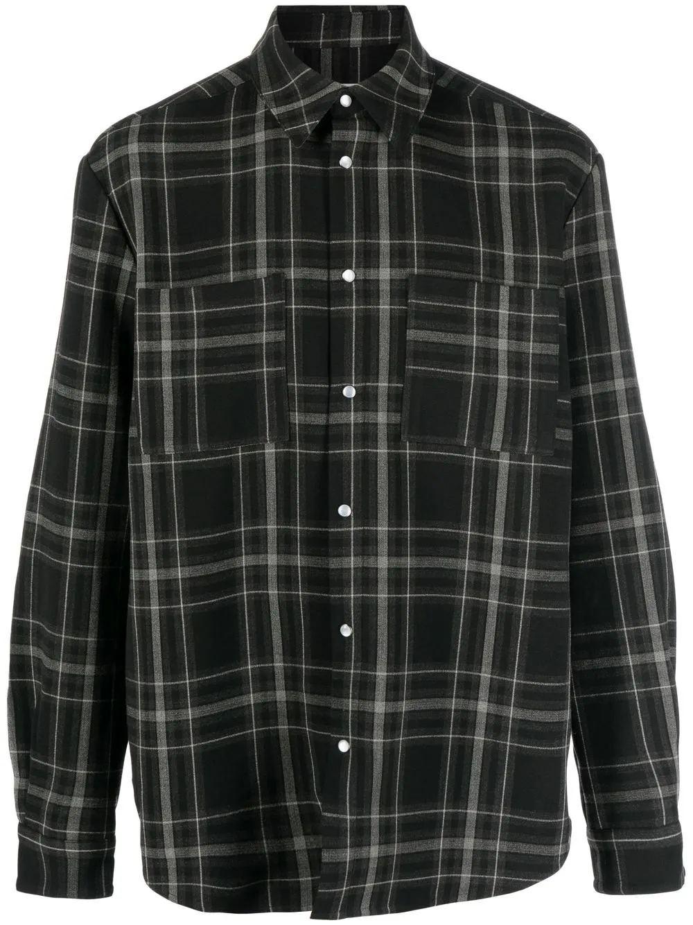 

Holzweiler Elja check-pattern shirt - Black