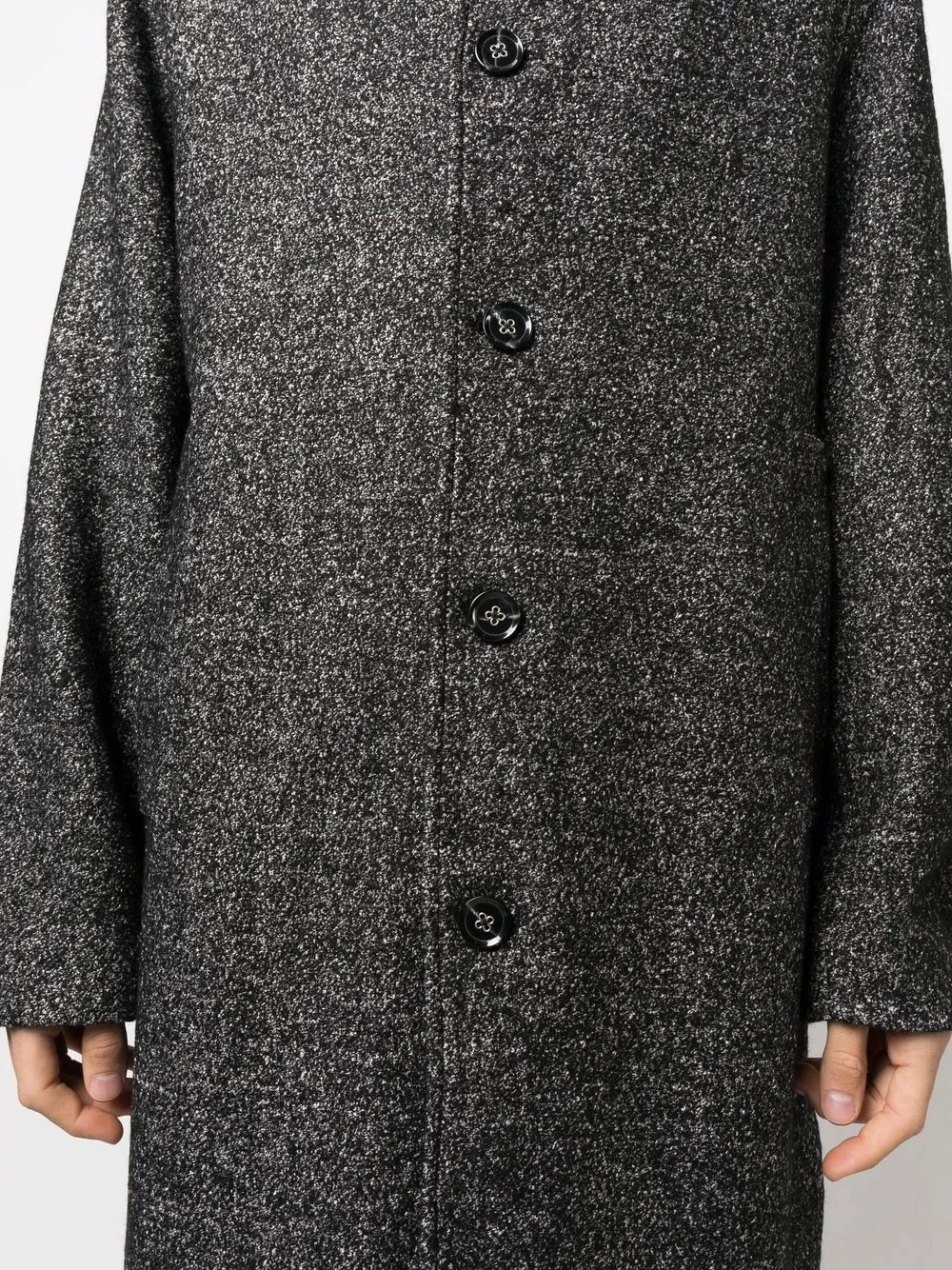 Holzweiler Eros Salt And Pepper Coat Farfetch