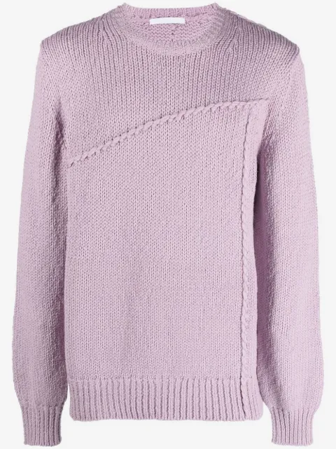 Helmut Lang كنزة منسوجة بخياطة ظاهرة