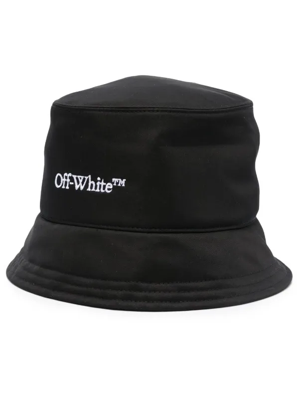 OFF-WHITE- Logo Bucket Hat- Woman- Uni - Black