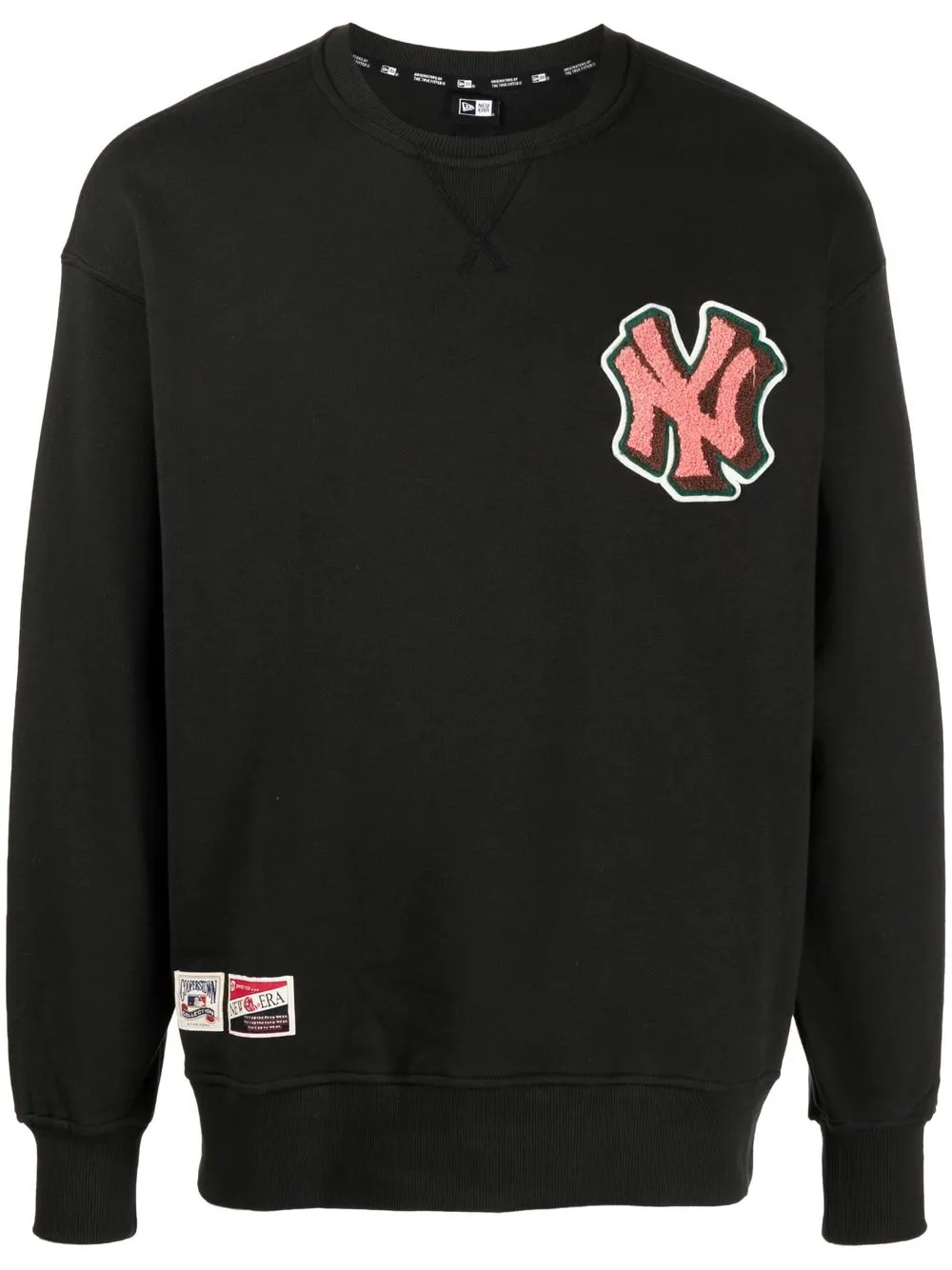 

NEW ERA CAP logo-patch crew neck sweatshirt - Negro