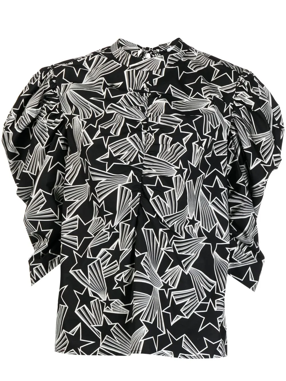 

MSGM star-print puff-sleeves blouse - Black