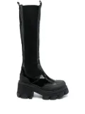 GANNI Cleated knee-high boots - Black