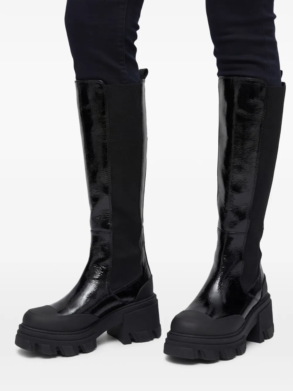  Ganni Kniehohe Stiefel   Schwarz 