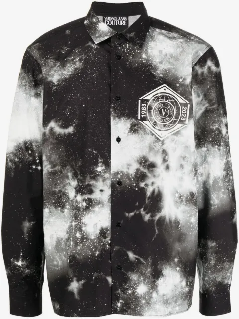 Versace Jeans Couture tie dye-print button-up shirt