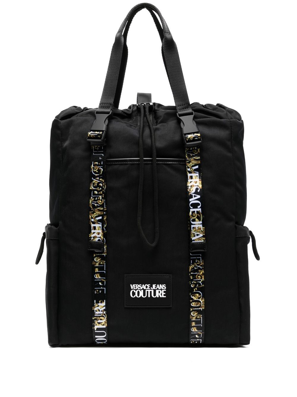 

Versace Jeans Couture logo-patch buckle-fastening backpack - Black