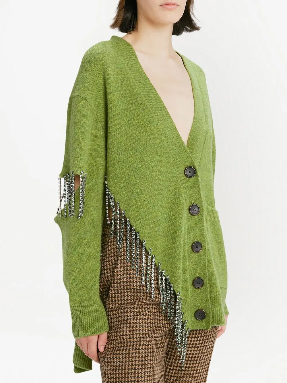 Christopher Kane Vest verfraaid met kristallen - Groen