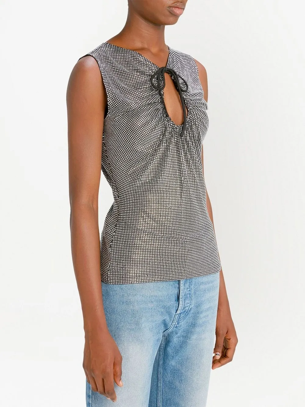 Christopher Kane Top met striksluiting - Zwart