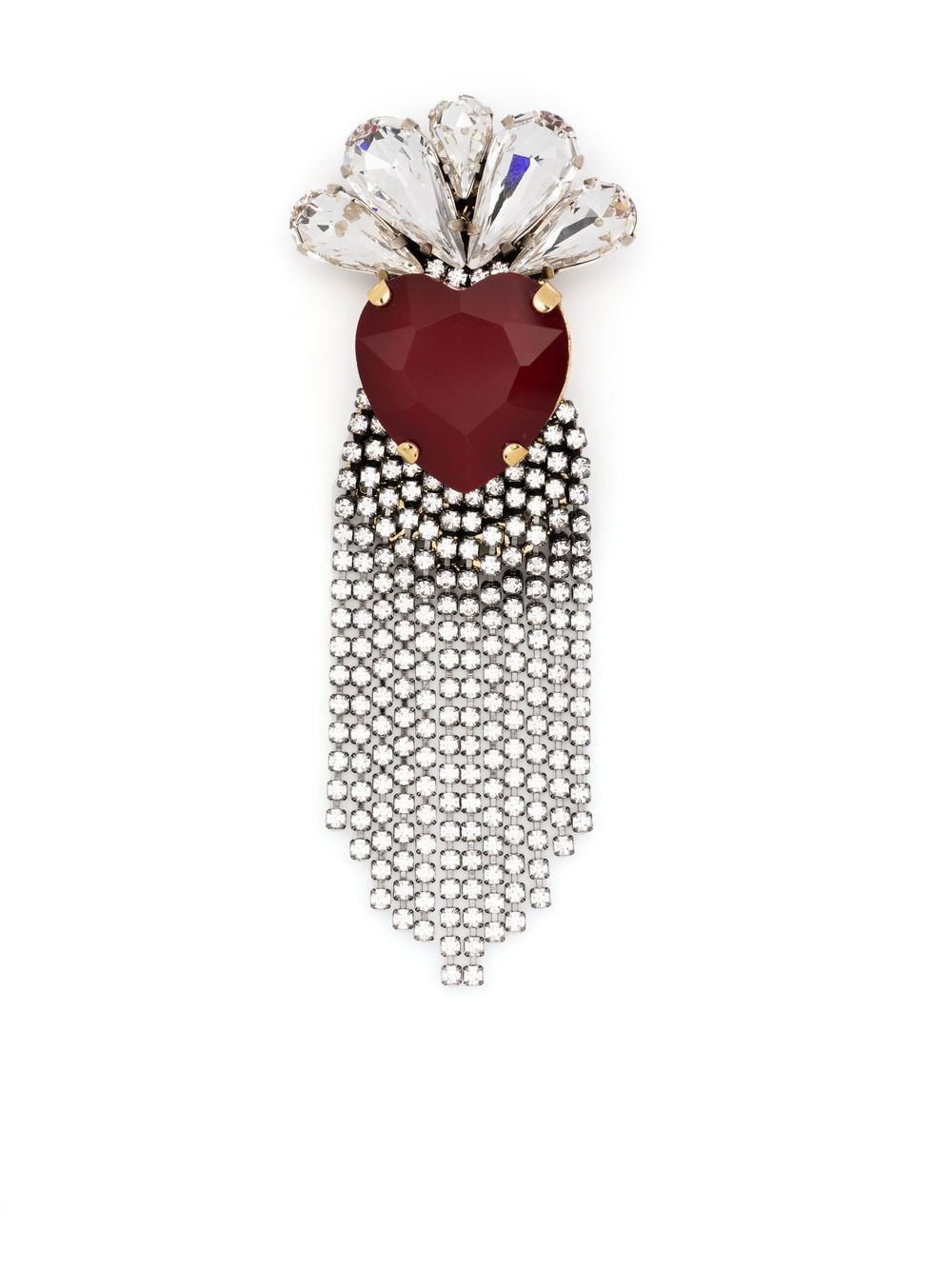 Radà Nickel Gemstone Brooch In Rot