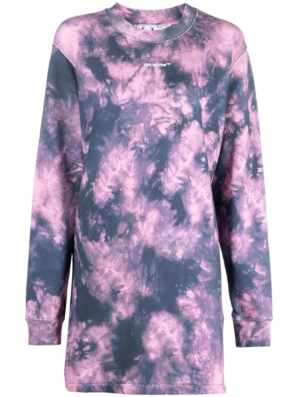 

Off-White Arrows tie-dye sweatshirt dress - Pink