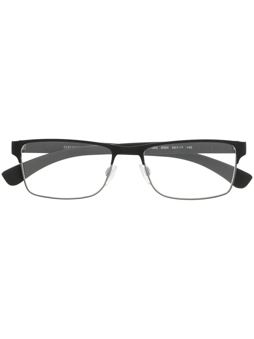 

Emporio Armani lentes con armazón rectangular - Negro