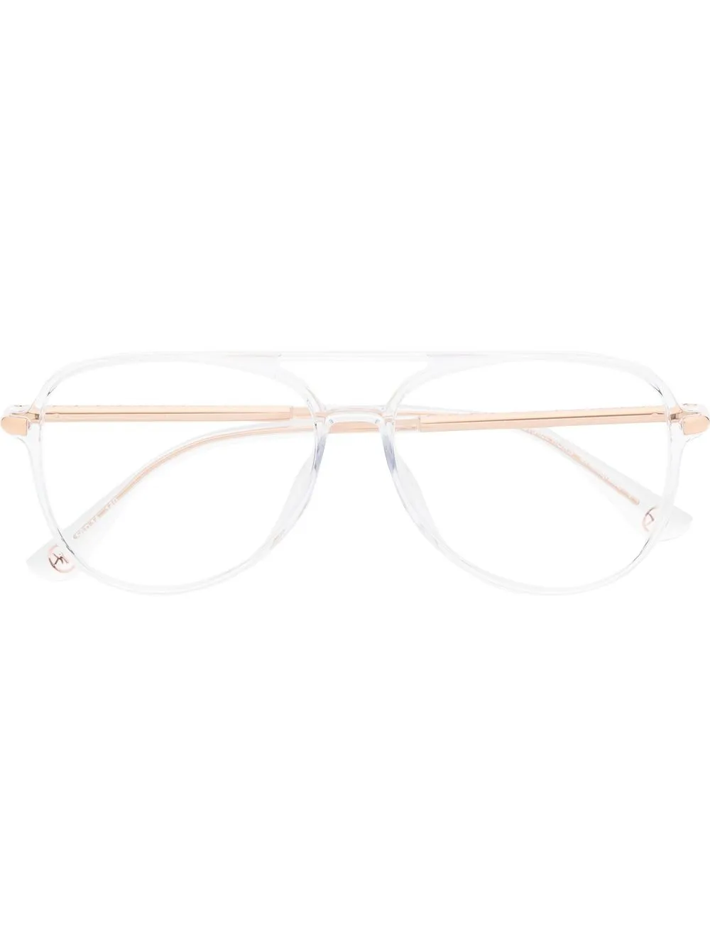 

Michael Kors Ladue transparent aviator glasses - Gold