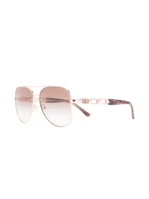 michael kors gold tone square chain arm sunglasses