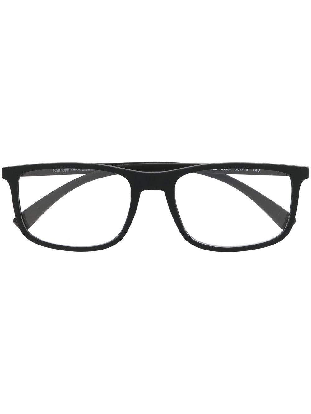 emporio armani lunettes de vue à monture rectangulaire - noir
