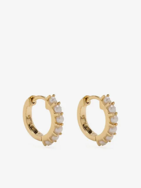 Missoma pearl huggie hoops