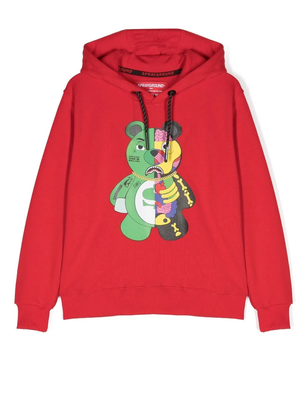 

sprayground kid hoodie con motivo Teddy Bear - Rojo