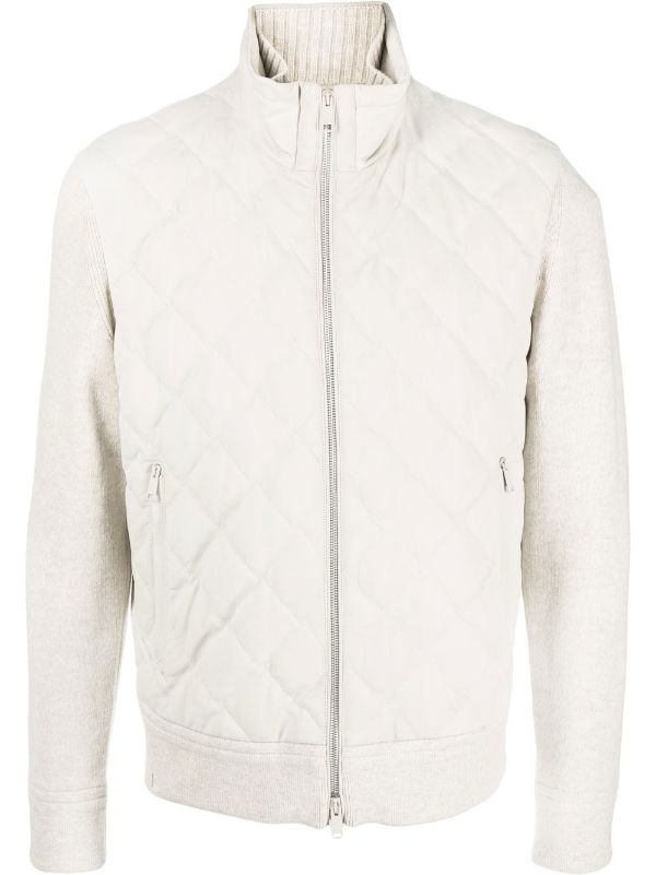 mens quilted hybrid jacket