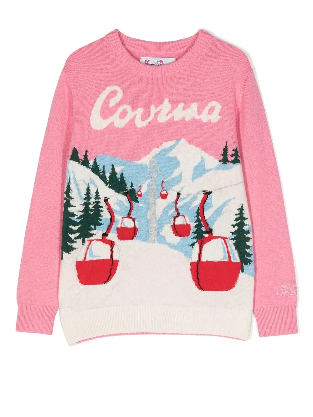 

MC2 Saint Barth Kids Courma intarsia-knit jumper - Pink