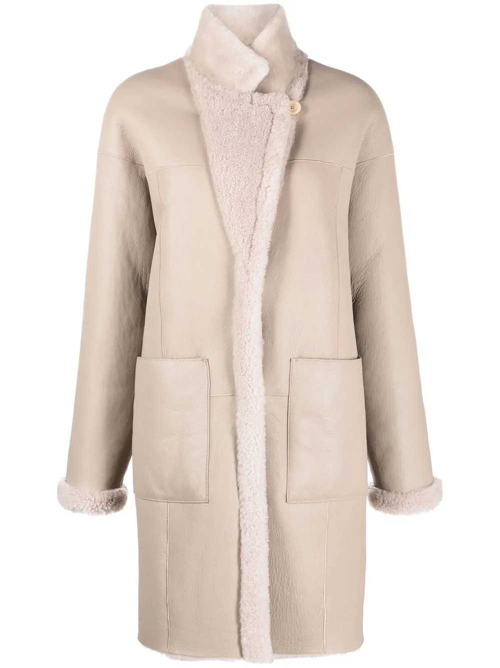 

V:PM ATELIER x Paisi reversible single-breasted coat - Neutrals