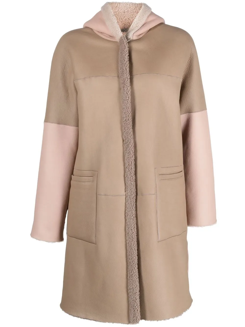 

V:PM ATELIER x Paisi reversible shearling coat - Neutrals