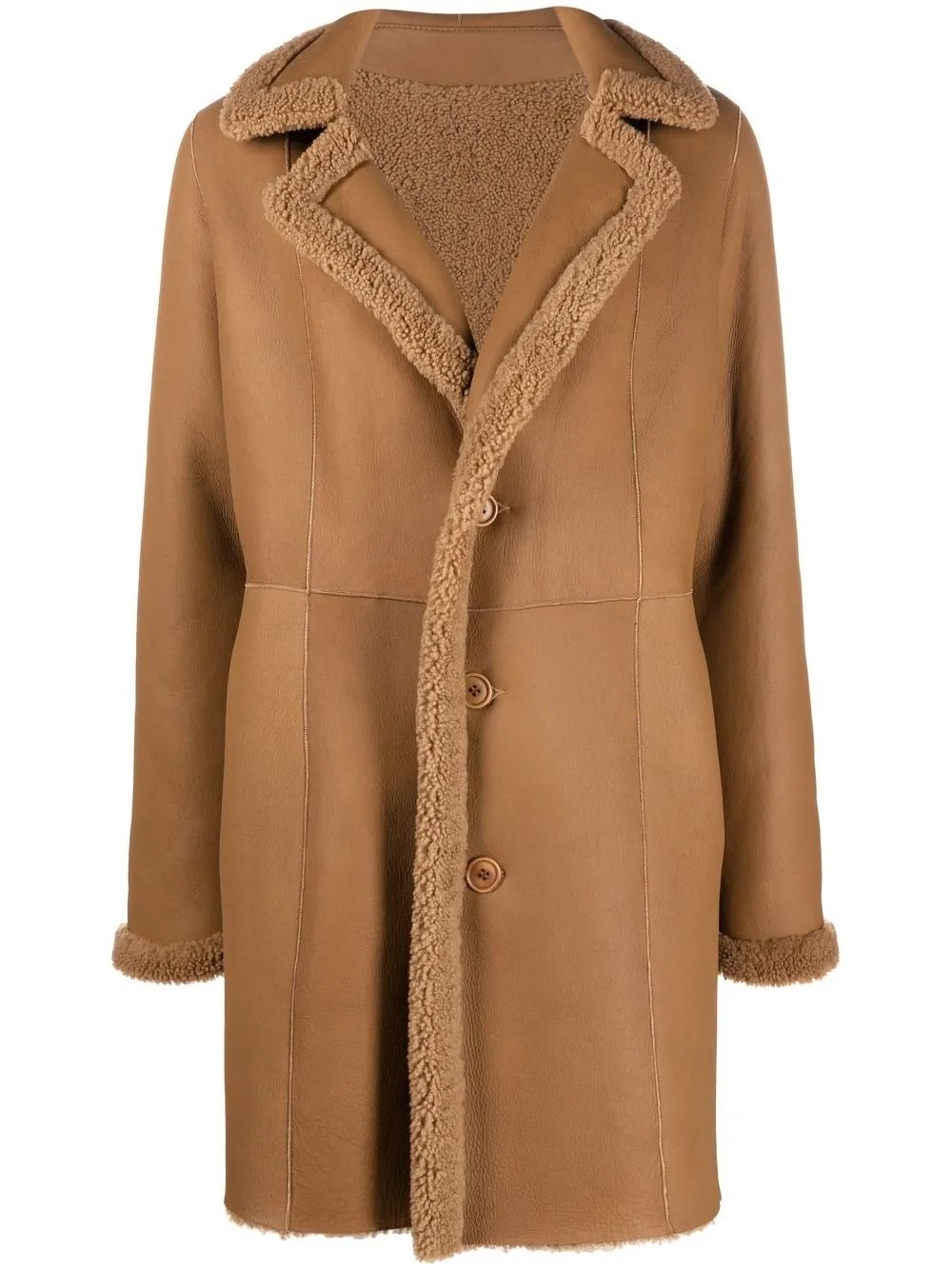 

V:PM ATELIER x Paisi reversible shearling coat - Brown