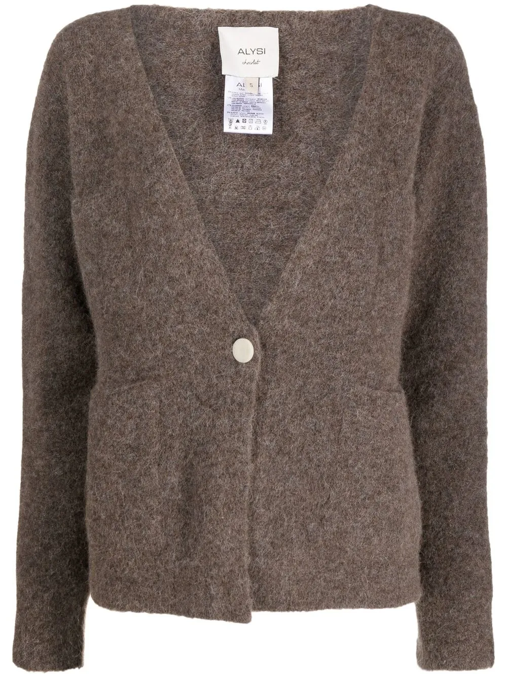 

Alysi V-neck knit cardigan - Brown