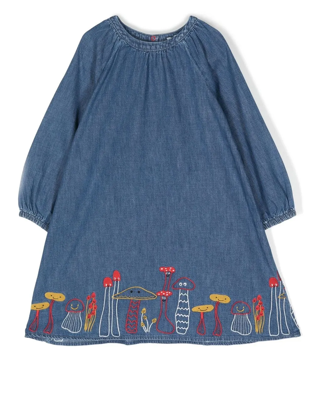 

Stella McCartney Kids vestido de mezclilla bordado - Azul