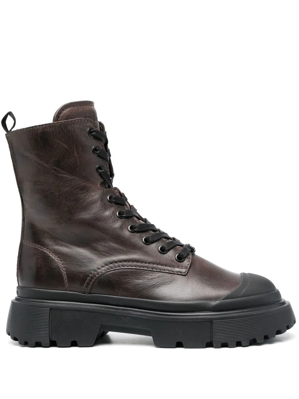 

Hogan leather lace-up boots - Brown