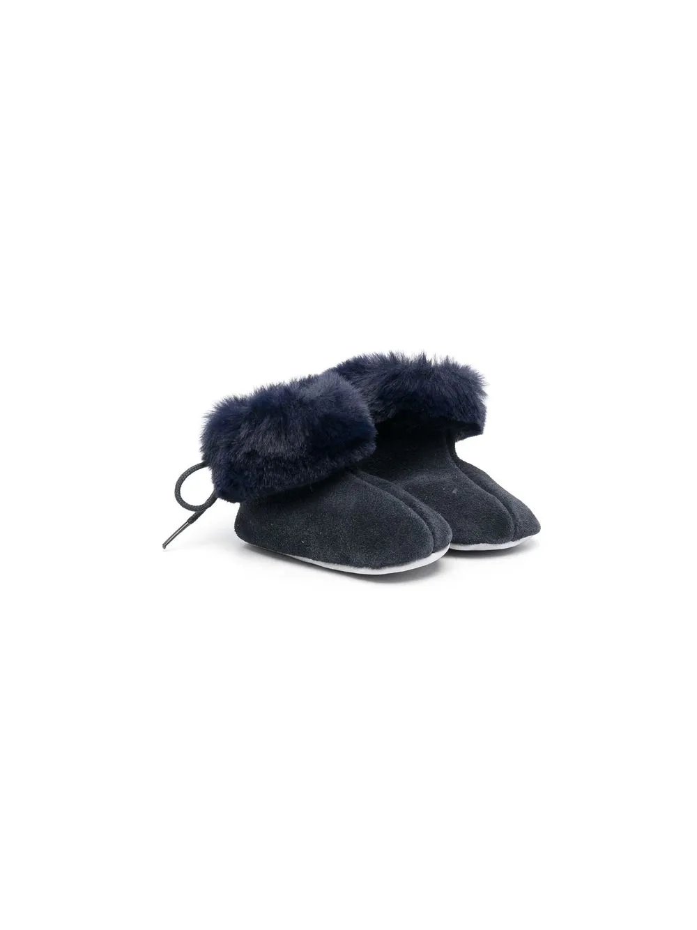

Tartine Et Chocolat faux-fur trim pre-walkers - Blue