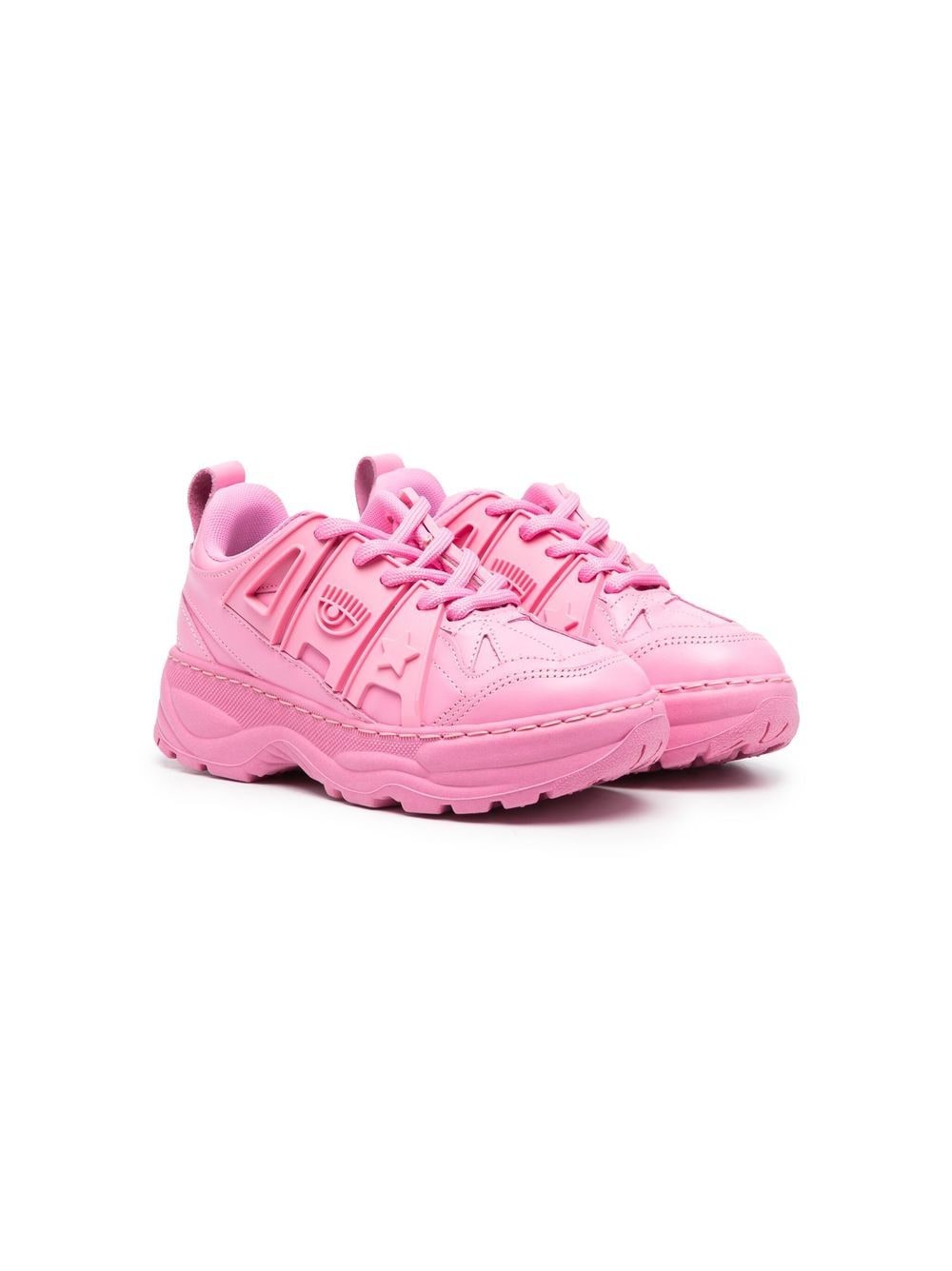 Chiara Ferragni Kids lace-up sneakers - Pink
