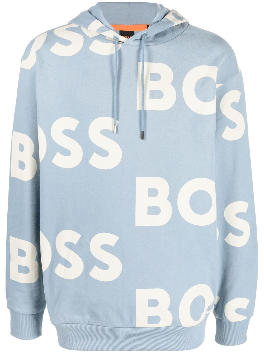 

BOSS hoodie con logo estampado - Azul