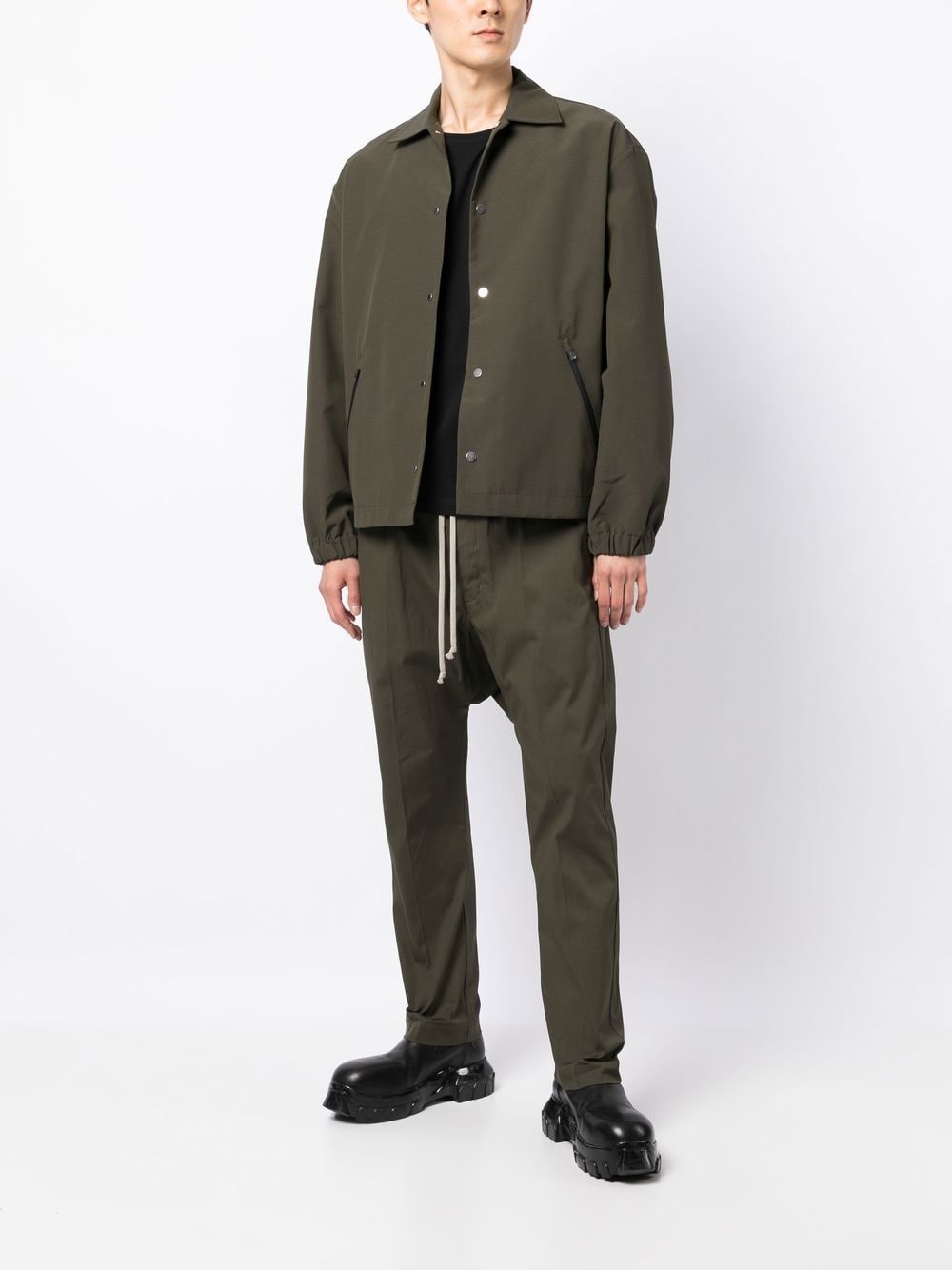 Rick Owens Broek met verlaagd kruis - Groen