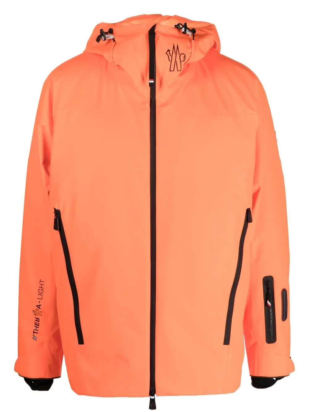 

Moncler Grenoble logo-print zipped jacket - Naranja