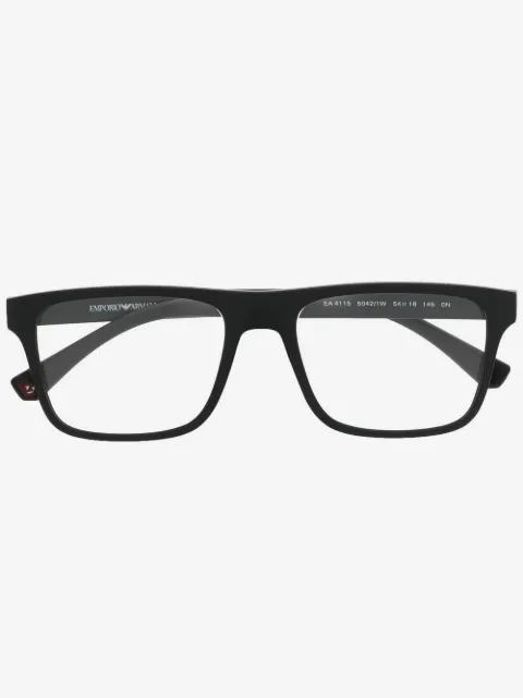 Emporio Armani changeable-lens rectangular sunglasses