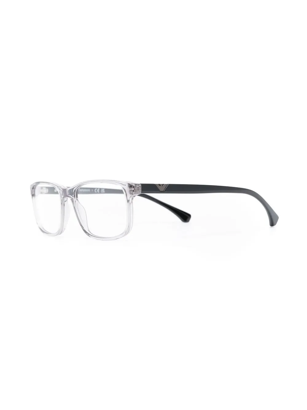 Emporio Armani transparent rectangle-frame glasses | Image 2