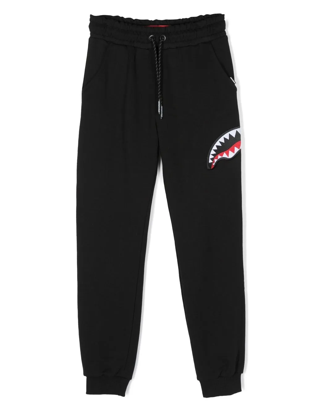 

sprayground kid shark-print joggers - Black